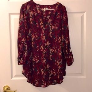 Cato Dressy V-neck 3/4 Sleeve Top